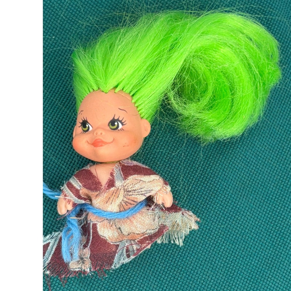 Vintage Hasbro Flutter Byes Pixie Green Hair Eyes Collectible‎ Toy Figure 1973